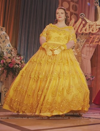 Ethel's yellow gown on Riverdale