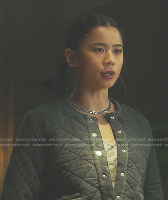 George's black quilted jacket on Nancy Drew