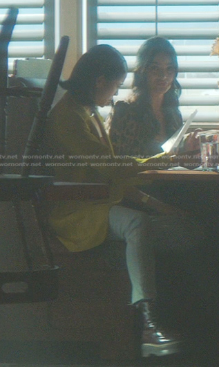 George's red platform boots on Nancy Drew