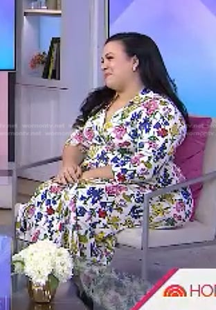 Gloria Calderón Kellett's white floral print dress on Today