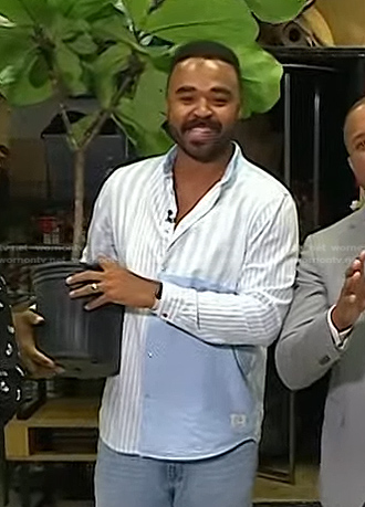 Hilton Carter's blue striped shirt on Today