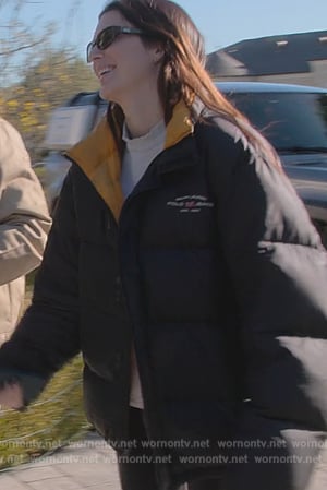 Kendall's black puffer jacket on The Kardashians