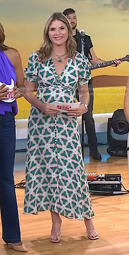 Jenna's green and pink print dress on Today