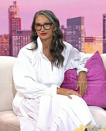 Jenna Lyons's white poplin shirtdress on Today