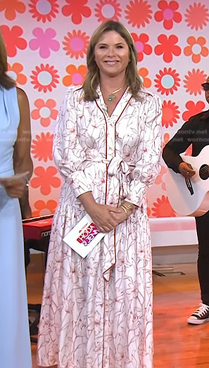 Jenna's white floral maxi shirtdress on Today