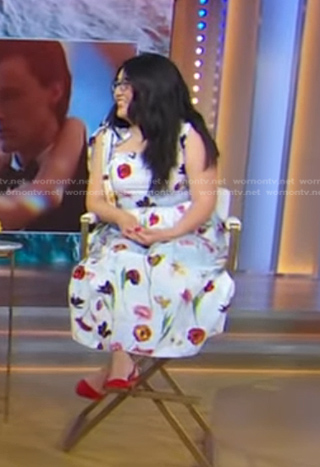 Jenny Han's floral midi dress on Good Morning America