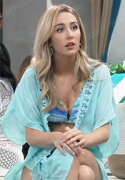 Josslyn's blue bikini and turquoise coverup on General Hospital