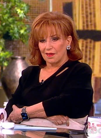 Joy's black cutout sweater on The View