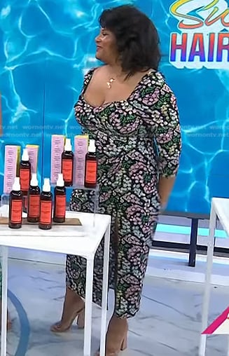 Julee Wilson's black floral dress on Today