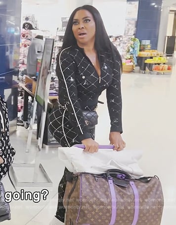 Kenya's printed jumpsuit on The Real Housewives of Atlanta