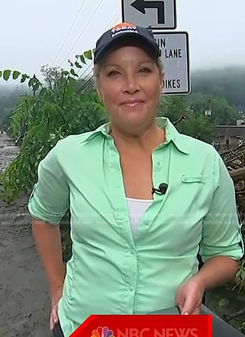 Kristen Dahlgren's mint green shirt on Today