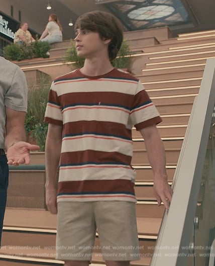 Kyle's striped tee on Sweet Magnolias