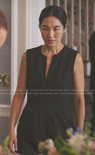 Laurel’s black sleeveless dress on The Summer I Turned Pretty