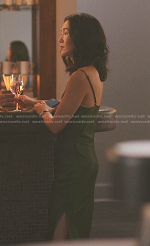 Laurel's green slip dress on The Summer I Turned Pretty