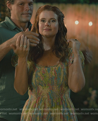 Maddie's floral smocked dress on Sweet Magnolias