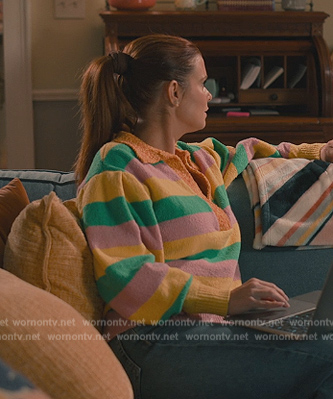 Maddie's stripe polo sweater on Sweet Magnolias