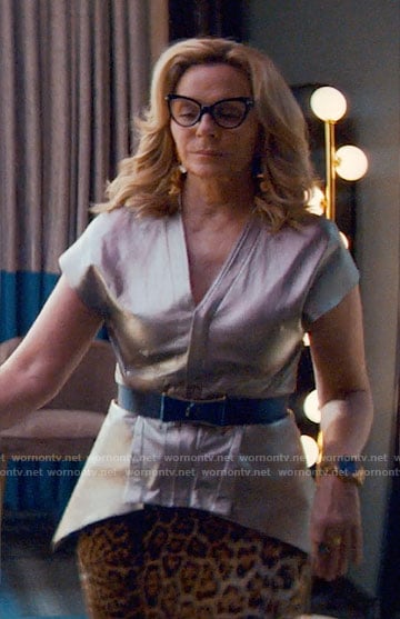 Madolyn's metallic peplum top on Glamorous