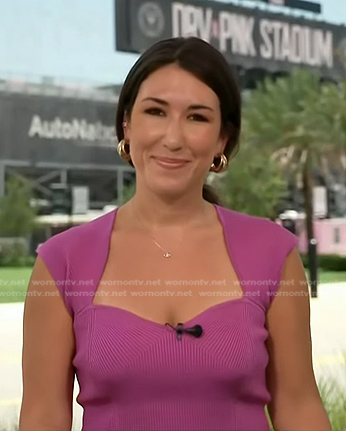 Marissa Parra's pink ribbed top on NBC News Daily