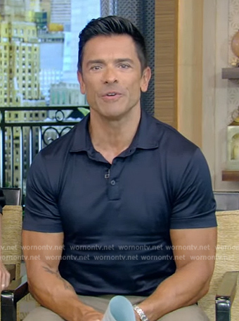 Mark's navy shirt on Live with Kelly and Mark