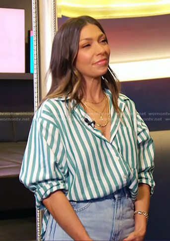 Melissa Garcia's green striped shirt on Today