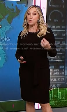 Michelle Grossman's black tie front dress on NBC News Daily