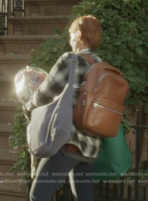 Miranda's plaid blazer on And Just Like That