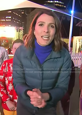 Molly Hunter's green down jacket on Today