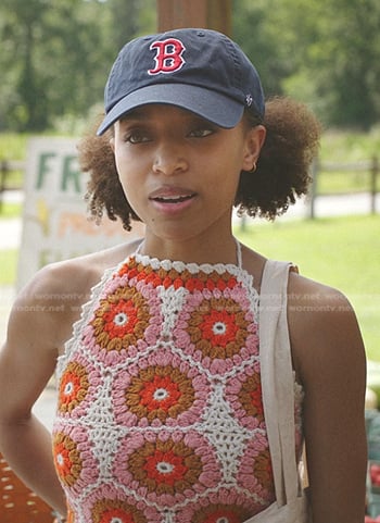 Nicole's crochet halter top on The Summer I Turned Pretty
