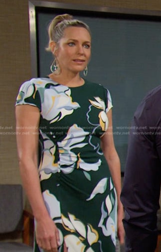Nicole's green floral on Days of our Lives