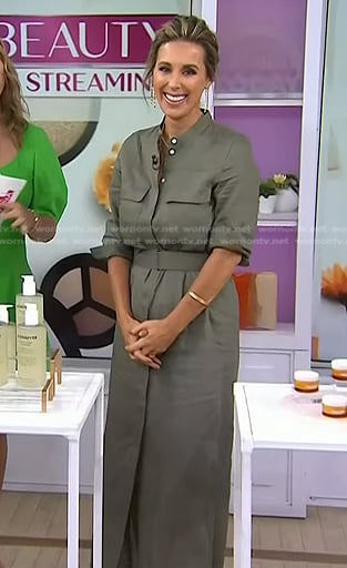 Sarah Eggenberger's green utility maxi dress on Today