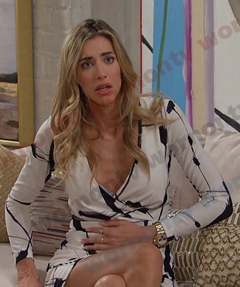 Sloan's white printed dress on Days of our Lives