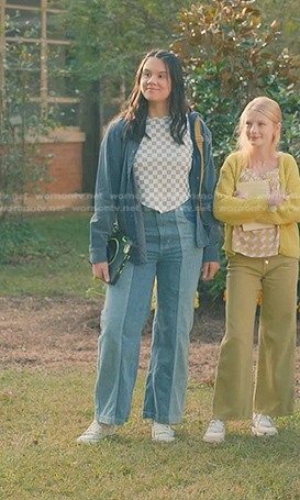 Sophie's colorblock jeans on Sweet Magnolias
