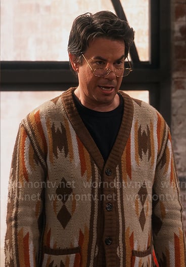 Spencer's brown printed cardigan on iCarly