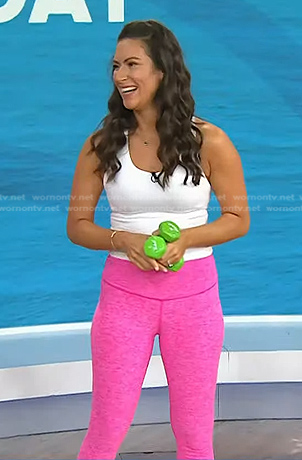 Stephanie Mansour's pink leggings on Today