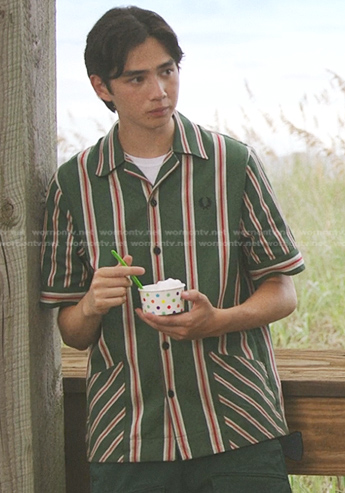 Steve's green striped shirt on The Summer I Turned Pretty