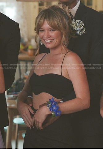 Taylor's black mesh panel maxi dress on The Summer I Turned Pretty