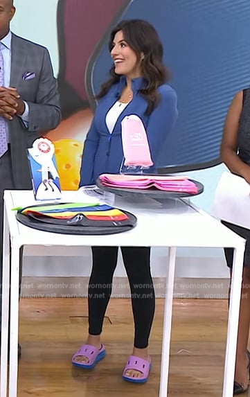 Adrianna Barrionuevo Brach's purple slides on Today