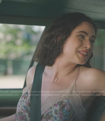 Alice's floral lace-trim cami on Riverdale