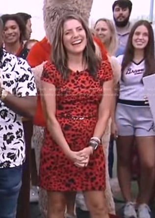 Alison Mastrangelo's red leopard print dress on Good Morning America