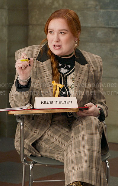 Ashlyn's plaid suit on High School Musical The Musical The Series