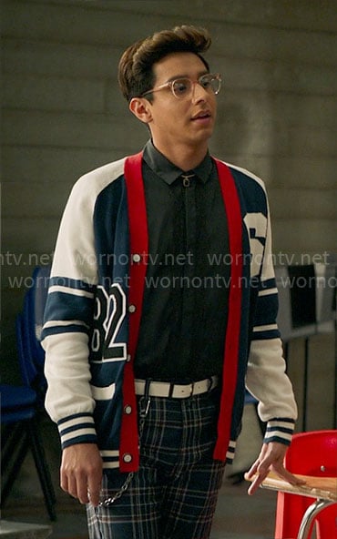 Carlos' varsity cardigan on High School Musical The Musical The Series
