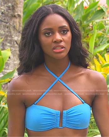 Charity's blue bikini top The Bachelorette