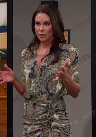 Chloe's paisley print dress on Days of our Lives
