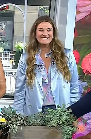 Christina's blue striped blazer on Today