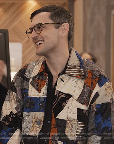 Clifford's patchwork print jacket on Only Murders in the Building