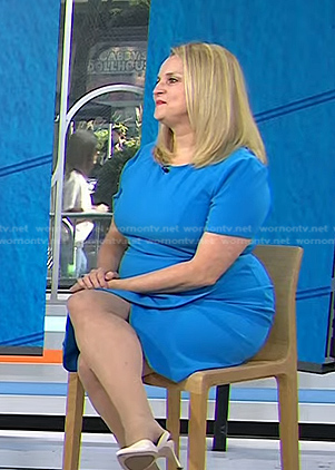 Dr. Carol Ash's blue short sleeve dress on Today