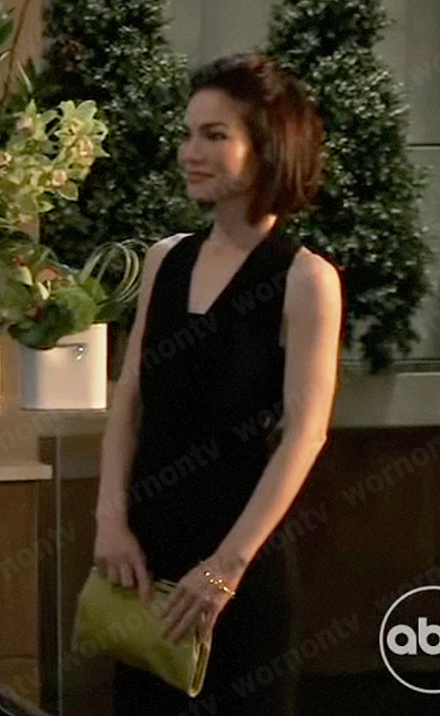 Elizabeth's black halter date dress on General Hospital