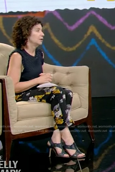 Gail Saltz's floral print pants on Live with Kelly and Mark
