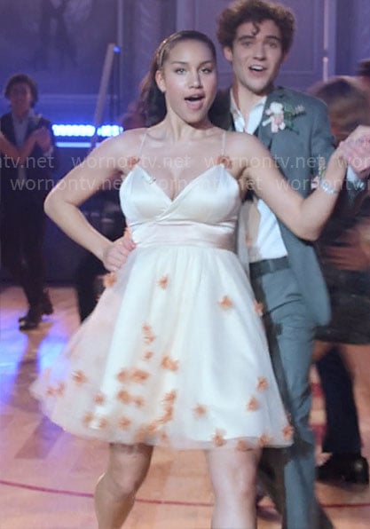 Gina's flower embellished dress on High School Musical The Musical The Series