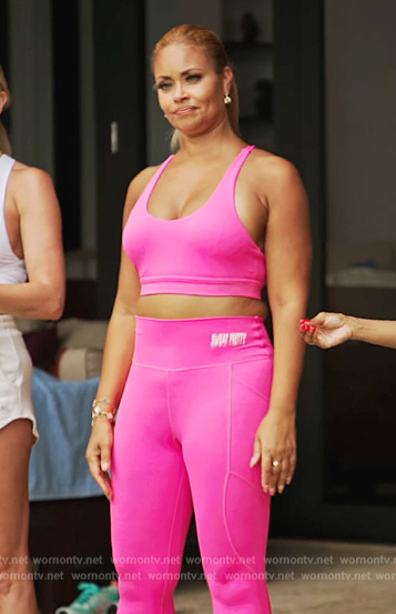 Gizelle's pink sports bra and leggings on The Real Housewives Ultimate Girls Trip